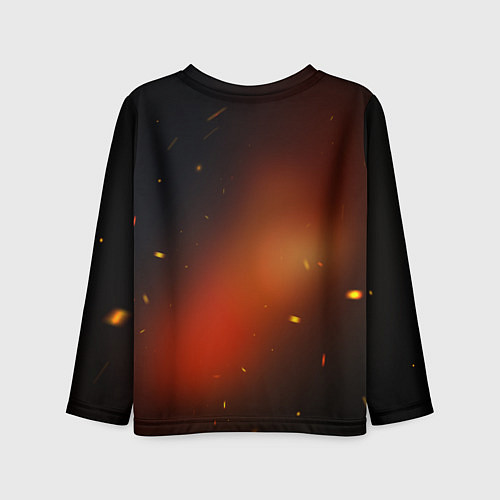 Детский лонгслив Смена зелёной змеи на красную огненную лошадь / 3D-принт – фото 2