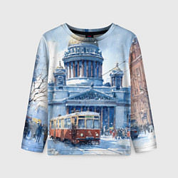 Детский лонгслив Снежный Санкт-Петербург