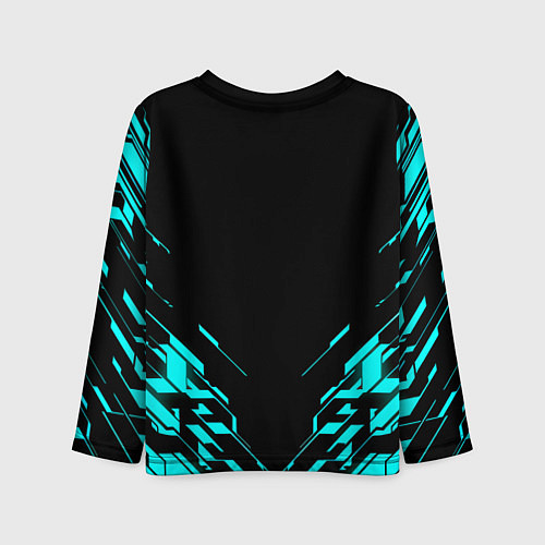 Детский лонгслив Ливерпуль неон геометрия / 3D-принт – фото 2