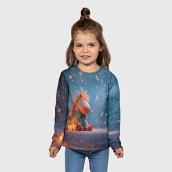 Лонгслив детский Игрушечная лошадка 2026, цвет: 3D-принт — фото 2