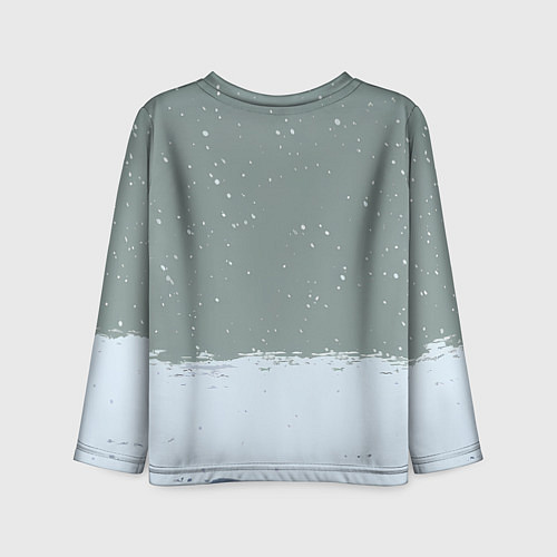 Детский лонгслив Лошадка на фоне снегопада / 3D-принт – фото 2
