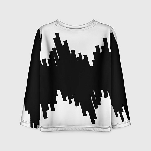 Детский лонгслив Реал Мадрид белая геометрия / 3D-принт – фото 2