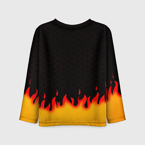 Детский лонгслив Liverpool огонь спорт / 3D-принт – фото 2