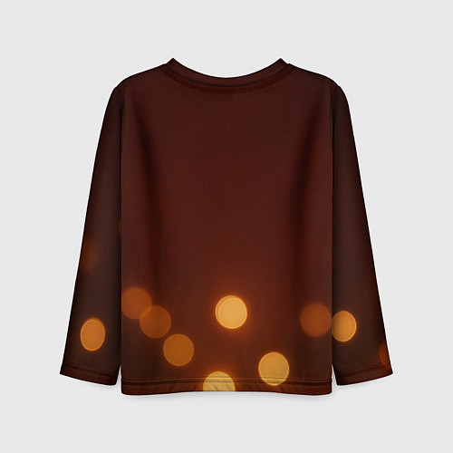 Детский лонгслив Надпись попрошу у деда Мороза антидепрессанты / 3D-принт – фото 2