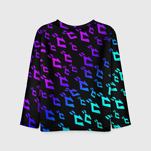 Детский лонгслив Barcelona x jojo pattern neon / 3D-принт – фото 2