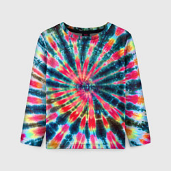 Лонгслив детский Tie dye, цвет: 3D-принт