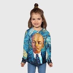 Лонгслив детский Ленин Ван Гога, цвет: 3D-принт — фото 2