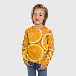 Лонгслив детский Апельсинчик, цвет: 3D-принт — фото 2