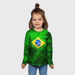 Лонгслив детский Бразилия, цвет: 3D-принт — фото 2