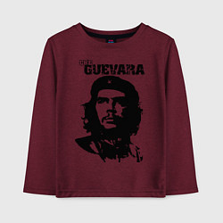 Лонгслив хлопковый детский Che Guevara, цвет: меланж-бордовый