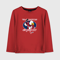 Лонгслив хлопковый детский Washington Capitals Hockey, цвет: красный