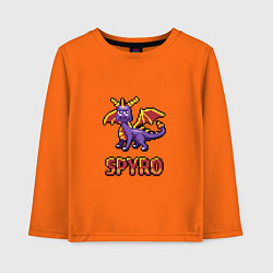 Лонгслив хлопковый детский Spyro: 8 bit, цвет: оранжевый