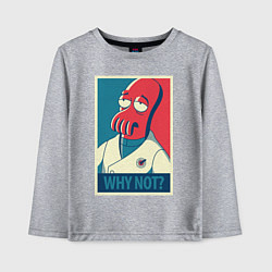 Лонгслив хлопковый детский Zoidberg: Why not?, цвет: меланж