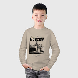 Лонгслив хлопковый детский Moscow Kremlin 1147, цвет: миндальный — фото 2