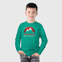 Лонгслив хлопковый детский Twin Peaks: Pie & Murder, цвет: зеленый — фото 2