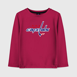 Лонгслив хлопковый детский Washington Capitals, цвет: маджента