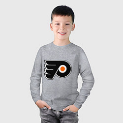 Лонгслив хлопковый детский Philadelphia Flyers, цвет: меланж — фото 2