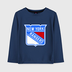 Лонгслив хлопковый детский New York Rangers, цвет: тёмно-синий