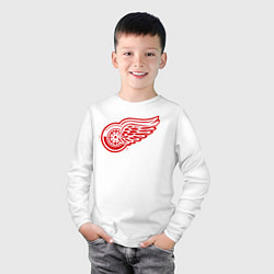 Лонгслив хлопковый детский Detroit Red Wings, цвет: белый — фото 2