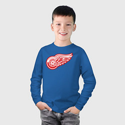 Лонгслив хлопковый детский Detroit Red Wings, цвет: синий — фото 2