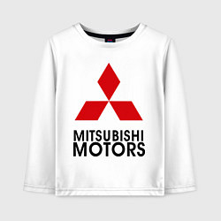 Лонгслив хлопковый детский Mitsubishi, цвет: белый