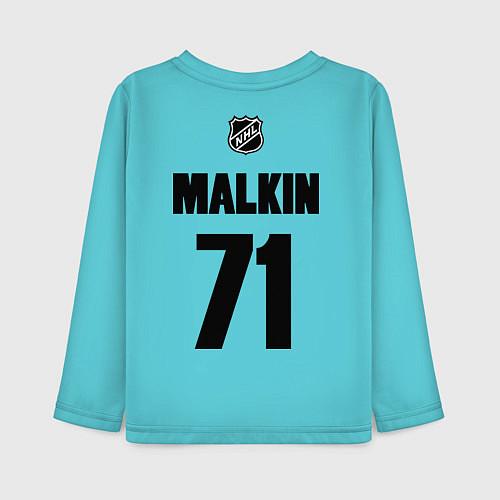 Детский лонгслив Pittsburgh Penguins: Malkin 71 / Бирюзовый – фото 2