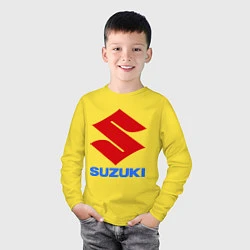 Лонгслив хлопковый детский Suzuki, цвет: желтый — фото 2