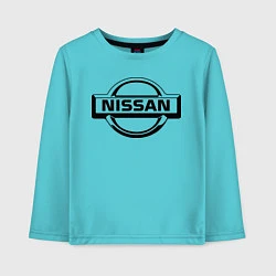 Лонгслив хлопковый детский Nissan club, цвет: бирюзовый