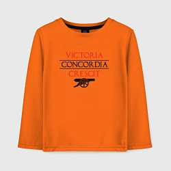Лонгслив хлопковый детский Arsenal: Concordia Crescit, цвет: оранжевый