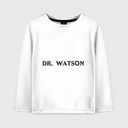 Лонгслив хлопковый детский Dr. Watson, цвет: белый