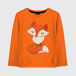 Лонгслив хлопковый детский Лисичка, цвет: оранжевый
