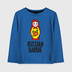 Лонгслив хлопковый детский Russian Barbie, цвет: синий