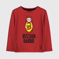 Лонгслив хлопковый детский Russian Barbie, цвет: красный