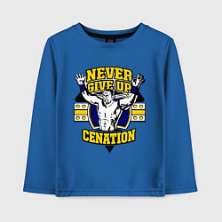 Лонгслив хлопковый детский Never Give Up: Cenation, цвет: синий