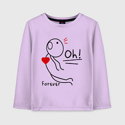 Лонгслив хлопковый детский Oh: Forever, цвет: лаванда
