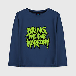 Лонгслив хлопковый детский Bring me the horizon, цвет: тёмно-синий