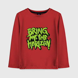 Лонгслив хлопковый детский Bring me the horizon, цвет: красный
