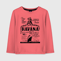 Лонгслив хлопковый детский Havana Cuba, цвет: коралловый