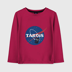 Лонгслив хлопковый детский Tardis NASA, цвет: маджента