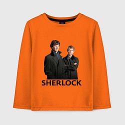Лонгслив хлопковый детский Sherlock, цвет: оранжевый