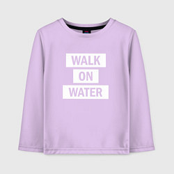 Лонгслив хлопковый детский 30 STM: Walk on water, цвет: лаванда