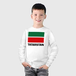 Лонгслив хлопковый детский Флаг Татарстана, цвет: белый — фото 2