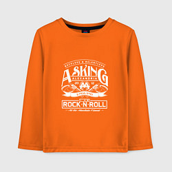 Лонгслив хлопковый детский Asking Alexandria: Rock'n'Roll, цвет: оранжевый