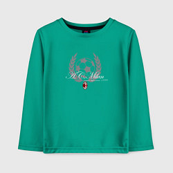 Лонгслив хлопковый детский AC Milan - Since 1899 NEW 2022, цвет: зеленый