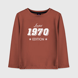 Лонгслив хлопковый детский Limited Edition 1970, цвет: кирпичный