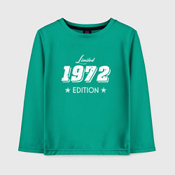 Лонгслив хлопковый детский Limited Edition 1972 цвета зеленый — фото 1