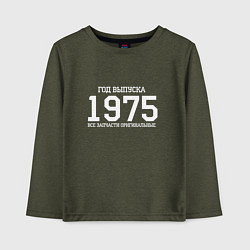 Лонгслив хлопковый детский Год выпуска 1975, цвет: меланж-хаки