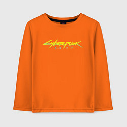Лонгслив хлопковый детский Cyberpunk 2077, цвет: оранжевый