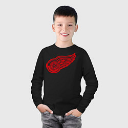 Лонгслив хлопковый детский Detroit Red Wings: Pavel Datsyuk, цвет: черный — фото 2
