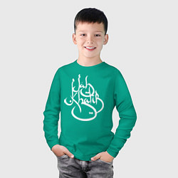 Лонгслив хлопковый детский Jah Khalib, цвет: зеленый — фото 2